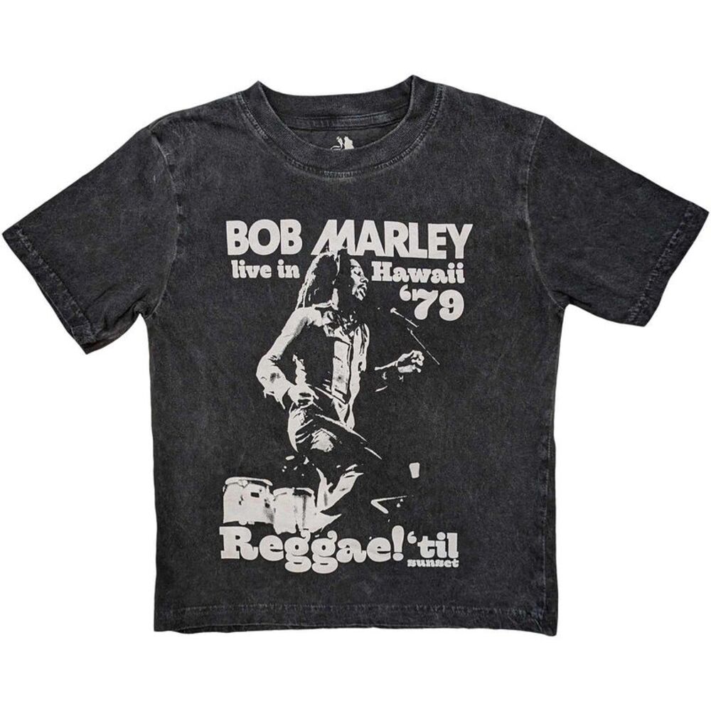 Bob Marley Childrens/Kids Hawaii Snow Washed T-Shirt / Charcoal Grey